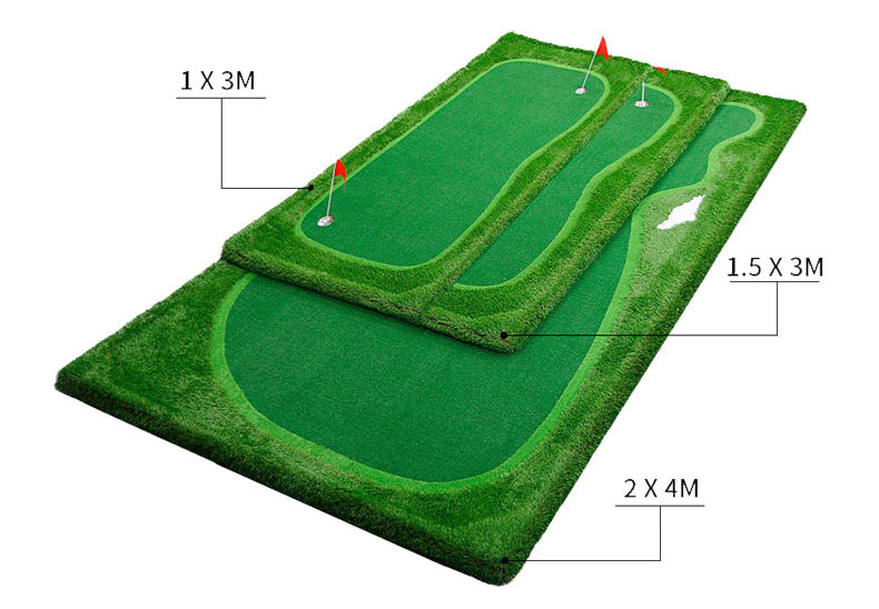 Golf green practice mat custom