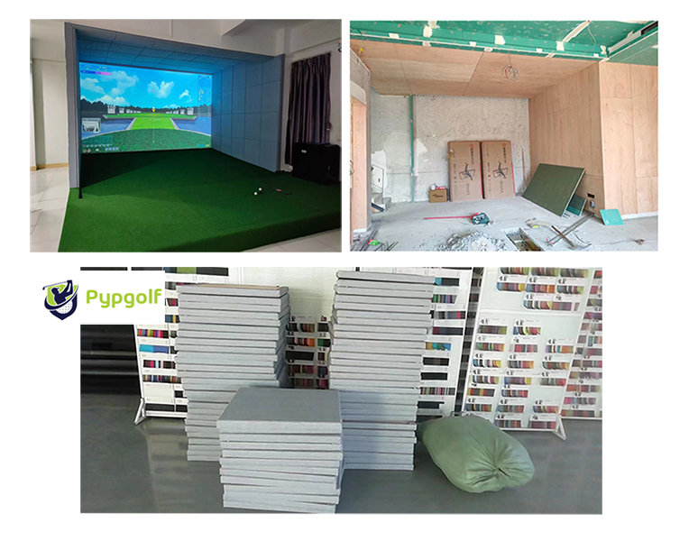 Golf indoor simulator installation