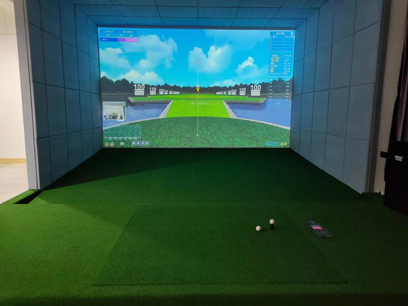 indoor golf simulator room construction 