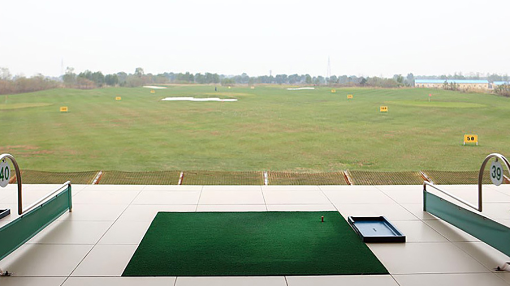 Standard golf driving range equipment