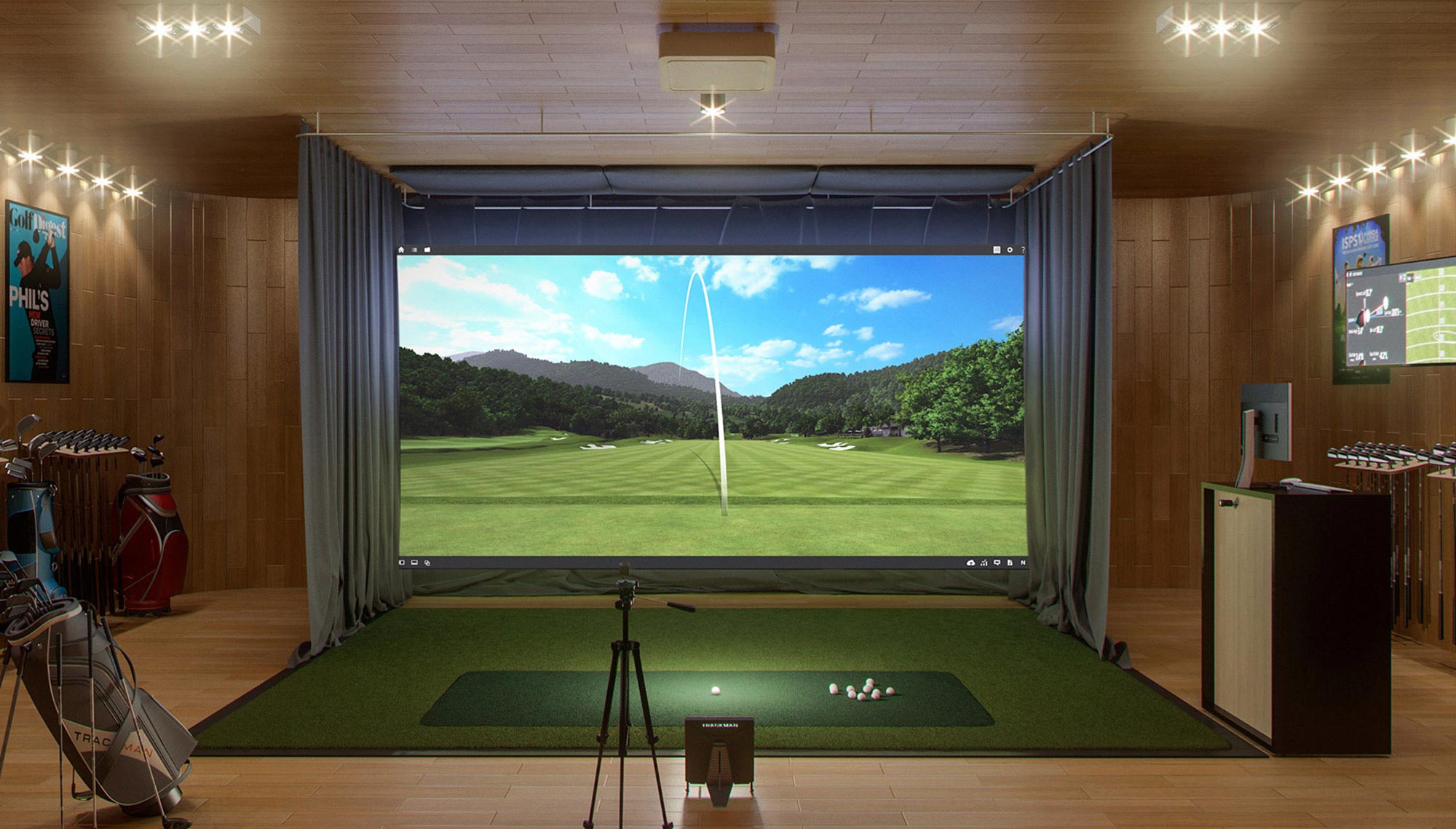 golf simulator projection screen