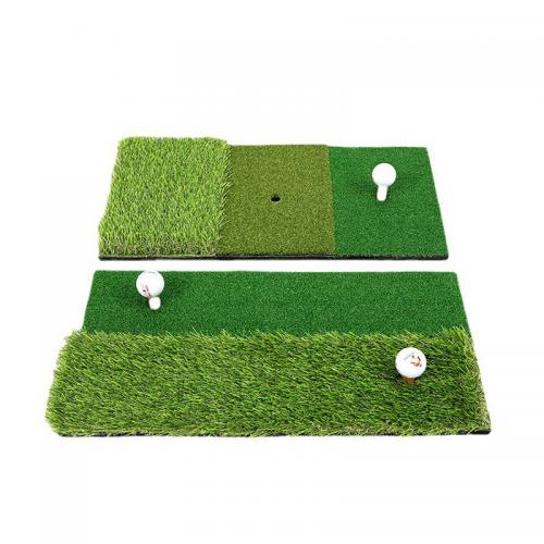 Mini indoor and outdoor Golf swing length and short grass practice ball mat