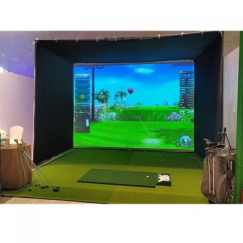 Durable indoor golf simulator impact screen delingolf